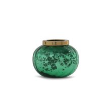 Pure Home + Living Green Optic Glass Tea Light Holder