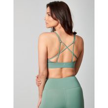 Strongr.Athleisure Women Olive Green Supportive Sports Bra