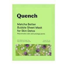 Quench Matcha Bubble Sheet Mask For Skin Detoxification