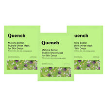 Quench Matcha Better Bubble Sheet Mask Kit - Pack Of 3