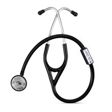 Dr. Odin Premium Stethoscope With Brass Chest Piece - Compact, Durable (Black)
