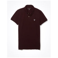 American Eagle Burgundy Slim Flex Polo T-Shirt