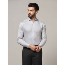 TAHVO Men Grey Printed Formal Shirt