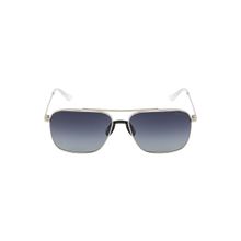 Opium Eyewear Men Silver Metal Sunglass with Polarised and UV Protected Lens