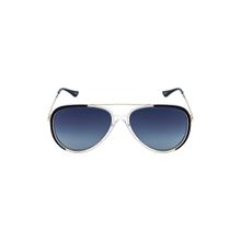 Opium Eyewear Men Crystal Silver Metal Sunglass with Polarised and UV Protected Lens