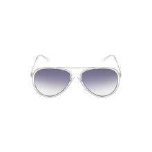 Opium Eyewear Men Crystal Silver Metal Sunglass with UV Protected Lens