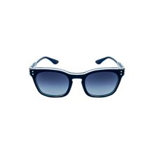Opium Eyewear Men Crystal Blue Plastic Sunglass with Polarised and UV Protected Lens