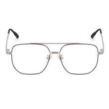 ROYAL SON Square Silver Black Specs for Men Women Sf0088-C2