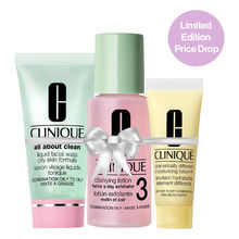 Clinique 3-Step Daily Skincare Essentials for Combination to Oily Skin