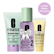 Clinique 3-Step Daily Skincare Essentials for Dry to Combination Skin