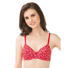 Amante Florette Padded Non-Wired T-Shirt Bra - Red