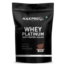 NAKPRO Platinum 100% Whey Protein Isolate Supplement Powder - Chocolate Flavour