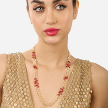 Zaveri Pearls Multi Colour Beads Embellished Multistrand Fusion Wear Necklace