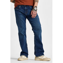 Snitch Navy Blue Boot Cut Jeans