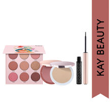 Kay Beauty Forever Fabulous Combo - Matte Blush + Highlighter + Eyeshadow Palette + Eyeliner