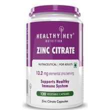HealthyHey Nutrition Zinc Citrate - Veg Capsules