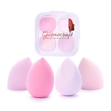 Getmecraft Beauty Blender Makeup Sponge Set With Storage Case - Multi-Pink Colored