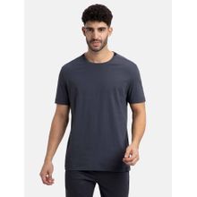 Jockey Am69 Men Grey Super Combed Cotton Round Neck Half Sleeve T-Shirt