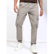 HIGHLANDER Men's Grey Slim Fit Joggers