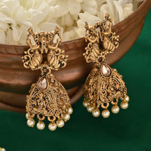 Fida Gold Plated Dancing Goddess Temple Jhumka Earring For Women