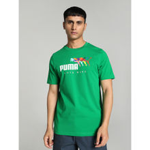 Puma Essentials+ LOVE WINS Mens Green T-Shirt