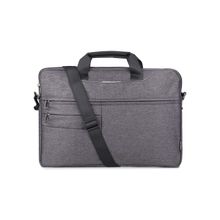 The Clownfish Coolbell Messenger Bag With Leather Handband For Laptop 15.6 Inch Case Handbag - Grey