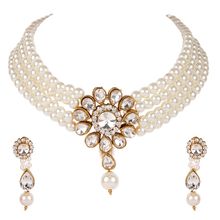 Anika's Creation Exclusive Pearl Chokar Jewellery Set for Women