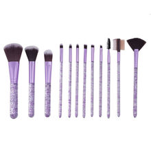 Beautiliss Glitter Dust Makeup Brush Set With Shimmer Storage Case - 12 Pcs