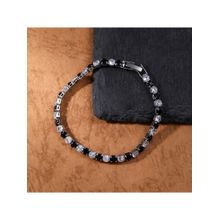 Salty Alpha Men Black Two Tone Radiance Tennis Bracelet