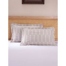 Maspar Vintage Exotic Heritage Ruler Dot 310 Gsm Embroidery Grey Standard Pillow Sham Set Of 2
