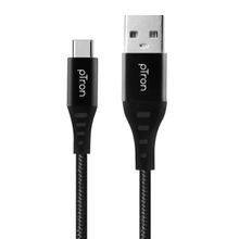 pTron Solero TB301 3A Type-C Data & Fast Charging Cable, 480Mbps Data Sync, 1.5m Braided - Black