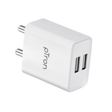 pTron Volta Dual Port 12W Fast Charging USB Charger Adapter, Multi-Layer Protection - White