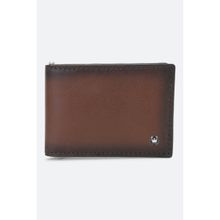 Louis Philippe Men Brown Solid Genuine Leather Wallet