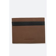 Peter England Men Brown Textured Genuine Leather Wallet