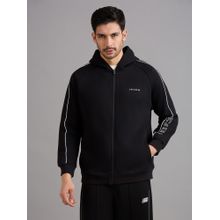 SKECHERS Black Hooded Full Sleeves Hoodie