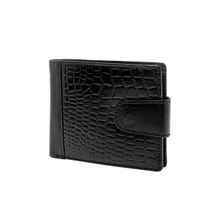 Teakwood Unisex Genuine Leather Black BI Fold RFID Solid Wallet (WLT_491_BLACK_03)