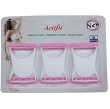 Actifit Disposal Razor For Women Resuable Instant & Painless (Skin Blade) (Pack of 6)