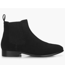 Saint G Black Suede Leather Ankle Chelsea Boots