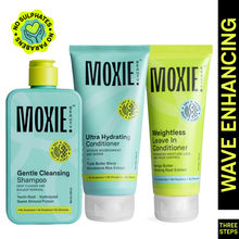 Moxie Beauty Just-The-Essentials Wavy Hair Trio - Shampoo, Conditioner & Leave-in Conditioner