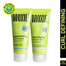 Moxie Beauty Curly Vibe Setter Duo - Defining Curl Cream & Styling Serum Gel for Curly Hair