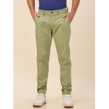 Being Human Men Solid Light Green Cotton Joggers