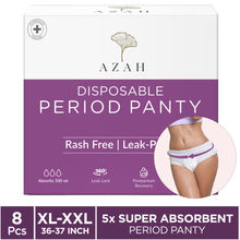AZAH Period Panty Pad , 5X Super Absorbent Panties ,L-XL (33-35 inch) , Pack of 8