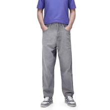 Rare Rabbit Grey Solid Loose Fit Jeans