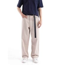 Rare Rabbit Beige Solid Loose Fit Jeans