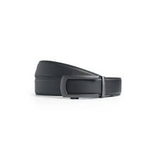 CAZZANO Men Leather Belt with Slider Buckle-Black