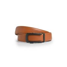 CAZZANO Men Leather Belt with Slider Buckle-Tan