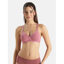 Jockey 1581 Wirefree Non-Padded Cotton Medium Coverage Everyday Bra-Heather Rose
