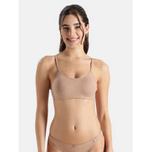 Jockey Ss12 Wirefree Non Padded Cotton Elastane Full Coverage Beginners Bra-Almondine