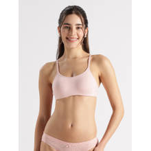Jockey Ss12 Wirefree Non Padded Cotton Elastane Full Coverage Beginners Bra-Peach Skin
