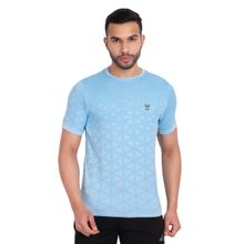 Heka Breathable, Dry-fit And Seamless Comfort-fit Active Causal Sky Blue Men's T-shirt